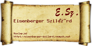 Eisenberger Szilárd névjegykártya